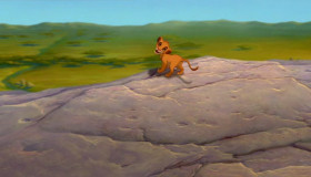 - Uncle Scar! My dad just showed me the whole kingdom, and I'm gonna rule it all!
- Yes? Well, forgive me for not leaping forjoy. Bad back, you know.