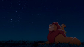 - We're pals, right?
- Right. 
- And we'll always be together, right? 
- Simba, let me tell you something that my father told me. Look at the stars. The great kings of the past look down on us from those stars. So whenever you feel alone, just remember that those kings will always be there to guide you. And so will I.
