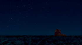 - We're pals, right?
- Right. 
- And we'll always be together, right? 
- Simba, let me tell you something that my father told me. Look at the stars. The great kings of the past look down on us from those stars. So whenever you feel alone, just remember that those kings will always be there to guide you. And so will I.