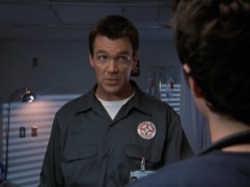 - What are you doing in here?
- I owe you. I'm helping you out.
- This isn't like being a janitor. It's not something everybody can do.
- Oh, so you can do my stuff, but I can't do yours?
- Yes!
- OK, hotshot, what would you use to get a coffee stain off a tiled floor?
- I don't know. The rough side of a sponge?
- Damn it.
