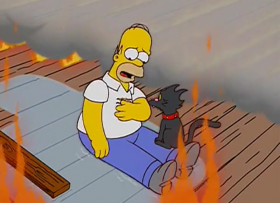 Flames? Searing pain? A black cat?