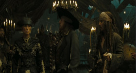 - Sao Feng is dead. He fell to the Flying Dutchman.
- He made you captain? They're just giving the bloody title away now.