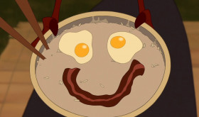 Look, you get porridge, and it's happy to see you.