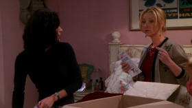 <b>Joey Tribbiani:</b> - Remember when they fought and broke up... and we were stuck here all night with no food? When Ross said "Rachel" at the wedding, I figured it'd happen again. So I hid this in here.
<b>Monica Geller:</b> - Candy bars, crossword puzzles...
<b>Phoebe Buffay:</b> - Mad Libs! Mine!
<b>Chandler Bing:</b> - Condoms?
<b>Joey Tribbiani:</b> - You don't know how long we'll be in here. We may have to repopulate the Earth.
<b>Chandler Bing:</b> - And condoms are the way to do that?