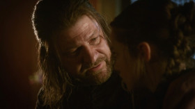 - Well... Look at me. You're a Stark of Winterfell. You know our words.
- Winter is coming.
- You were born in the long summer. You've never known anything else. But now winter is truly coming. And in the winter, we must protect ourselves, look after one another.