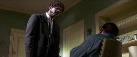 - Does he look… Like a bitch?
- No!
- Then why you tryin' to fuck him like a bitch?
- I didn't.
- Yes, you did. Yes, you did, Brett!
- You tried to fuck him.
- No, no.
- But Marsellus Wallace don't like to be fucked by anybody except Mrs. Wallace.