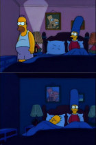 I won't sleep in the same bed with a woman who thinks I'm lazy. I'm going to go right downstairs, unfold the couch, unroll the sleeping ba... Eh, good-night.