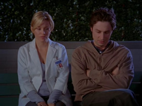 - And I was already kind of looking forward to doing all of those parent things you hear about. You know, like changing diapers, first steps, playing catch. Turk was gonna even teach me
how to throw like a guy, so...
- Unless it was a girl, then you could just throw like yourself.