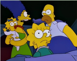 Homer, we gotta do something. Today, he's drinking people's blood. Tomorrow, he could be smoking!