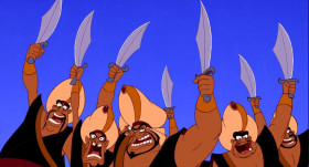 - He's got a sword!
- You idiots. We've all got swords.