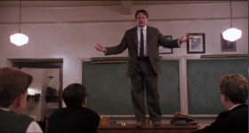 I stand upon my desk to remind myself that we must constantly look at things in a different way.