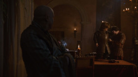 - I've always hated the bells. They ring for horror. A dead king, a city under siege.
- A wedding.
- Exactly.