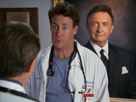 - And this abomination is the reason we can't afford a new computer?
- Well, that... and the medical boondoggle I have to go to in Cleveland. And by medical boondoggle, I mean golf weekend, and by Cleveland, I mean Hawaii. <...> Anyway, I have to go catch my bus to the airport. And by bus, I mean helicopter.
