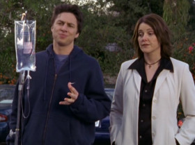 - Dr Cox...
- If the next words aren't «See you», the third will be, «My crotch, you've punched me in the crotch».
- See you.