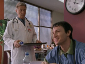 - Dr Kelso, none of my patients have died today.
- Really? Mr Ferguson's corpse begs to differ.