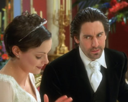 - That's my engagement ring. Oh, and, a singing ring never fails to get his girl. It's destiny. Put it on, put it on.
- Well, all right, I'll just try it on. But I'm not getting married.
- Of course you are, a baby's got to have a father.
- I don't intend to have any children, thank you very much.
- Well, it's a little bit late for that.