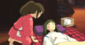 <b>Chihiro Ogino:</b> - Haku, I promise I'll be back. Please don't die.
<b>Rin:</b> - What's going on here?
<b>Kamaji:</b> - Don't you understand? It's love.