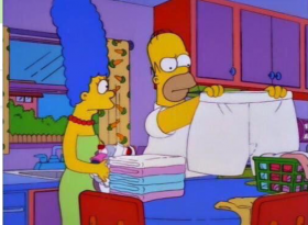 - Awww, I hate folding sheets.
- That's your underwear.
