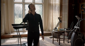 - Why are you out of breath?
- Filing.
- Either I've caught you in a compromising position or you've been working out again. I favour the latter. 