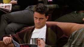 - Darn it, we're all out of milk.
- Chandler, will you fill me up here?