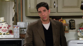 <b>Joey Tribbiani:</b> - Let's start with the cons because they're more fun. Rachel first.
<b>Ross Geller:</b> - I don't know. I mean... All right, I guess you can say she's a little spoiled sometimes. You could say that. I guess, sometimes she's a little ditzy, you know? And I've seen her be a little too into her looks. And Julie and I have a lot in common... because we're both paleontologists, right? But Rachel's just a waitress.
<b>Chandler Bing:</b> - Waitress. Got it. You guys want to play Doom? Or we could keep doing this. What else?
<b>Ross Geller:</b> - I don't know.
<b>Joey Tribbiani:</b> - Oh! Her ankles are a little chubby.
<b>Chandler Bing:</b> - Okay, let's do Julie. What's wrong with her?
<b>Ross Geller:</b> - She's not Rachel.