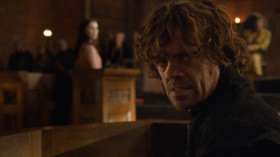 - Father, I wish to confess.
- You wish to confess?
- I saved you. I saved this city and all your worthless lives. I should have let Stannis kill you all.
- Tyrion. Do you wish to confess?
- Yes, Father. I'm guilty. Is that what you want to hear?
- You admit you poisoned the king?
- No, of that I'm innocent. I'm guilty of a far more monstrous crime. I am guilty of being a dwarf.
- You are not on trial for being a dwarf.
- Oh, yes, I am. I've been on trial for that my entire life.
- Have you nothing to say in your defence?
- Nothing but this... I did not do it. I did not kill Joffrey, but I wish that I had. Watching your vicious bastard die gave me more relief than 1,000 lying whores. I wish I was the monster you think I am. I wish I had enough poison for the whole pack of you. I would gladly give my life to watch you all swallow it.
- Ser Meryn. Escort the prisoner back to his cell.
- I will not give my life for Joffrey's murder. And I know I'll get no justice here. So I will let the gods decide my fate. I demand a trial by combat.