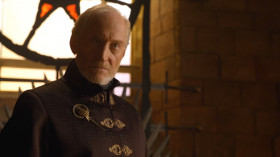 - Father, I wish to confess.
- You wish to confess?
- I saved you. I saved this city and all your worthless lives. I should have let Stannis kill you all.
- Tyrion. Do you wish to confess?
- Yes, Father. I'm guilty. Is that what you want to hear?
- You admit you poisoned the king?
- No, of that I'm innocent. I'm guilty of a far more monstrous crime. I am guilty of being a dwarf.
- You are not on trial for being a dwarf.
- Oh, yes, I am. I've been on trial for that my entire life.
- Have you nothing to say in your defence?
- Nothing but this... I did not do it. I did not kill Joffrey, but I wish that I had. Watching your vicious bastard die gave me more relief than 1,000 lying whores. I wish I was the monster you think I am. I wish I had enough poison for the whole pack of you. I would gladly give my life to watch you all swallow it.
- Ser Meryn. Escort the prisoner back to his cell.
- I will not give my life for Joffrey's murder. And I know I'll get no justice here. So I will let the gods decide my fate. I demand a trial by combat.