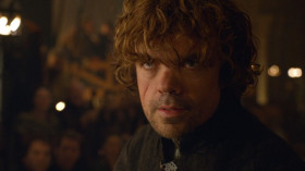 - Father, I wish to confess.
- You wish to confess?
- I saved you. I saved this city and all your worthless lives. I should have let Stannis kill you all.
- Tyrion. Do you wish to confess?
- Yes, Father. I'm guilty. Is that what you want to hear?
- You admit you poisoned the king?
- No, of that I'm innocent. I'm guilty of a far more monstrous crime. I am guilty of being a dwarf.
- You are not on trial for being a dwarf.
- Oh, yes, I am. I've been on trial for that my entire life.
- Have you nothing to say in your defence?
- Nothing but this... I did not do it. I did not kill Joffrey, but I wish that I had. Watching your vicious bastard die gave me more relief than 1,000 lying whores. I wish I was the monster you think I am. I wish I had enough poison for the whole pack of you. I would gladly give my life to watch you all swallow it.
- Ser Meryn. Escort the prisoner back to his cell.
- I will not give my life for Joffrey's murder. And I know I'll get no justice here. So I will let the gods decide my fate. I demand a trial by combat.
