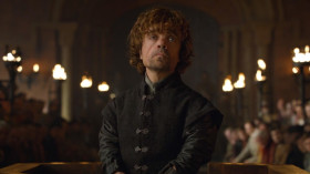 - Tyrion of the House Lannister, you stand accused by the Queen Regent of regicide. Did you kill King Joffrey?
- No.
- Did your wife, the Lady Sansa?
- Not that I know of.
- How would you say he died, then?
- Choked on his pigeon pie.
- So you would blame the bakers?
- Or the pigeons. Just leave me out of it.