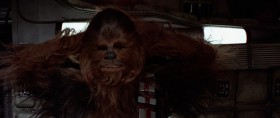 - Let him have it. It's not wise to upset a Wookiee.
- But, sir, nobody worries about upsetting a droid.
- That's 'cause a droid don't pull people's arms out of their sockets when they lose. Wookiees are known to do that.
- I see your point, sir. I suggest a new strategy, R2. Let the Wookiee win.
