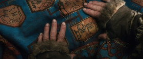 The lord of the silver fountains.
The King of carven stone.
The King beneath the mountain
shall come into his own!
And the bell shall ring in gladness
at the Mountain King's return.
But all shall fail in sadness.
And the lake will shine and burn.