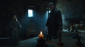 - Are you ashamed of me, Father?
- When you were an infant, a Dornish trader landed on Dragonstone. His goods were junk except for one wooden doll. He had even sewn a dress on it in the colors of our house. No doubt he'd heard of your birth and assumed new fathers were easy targets. I still remember how you smiled when I put that doll in your cradle. How you pressed it to your cheek. By the time we burned the doll, it was too late. I was told you would die. Or worse, the greyscale would go slow. Let you grow just enough to know the world before taking it away from you. Everyone advised me to send you to the ruins of Valyria to live out your short life with the stone men, before the sickness spread through the castle. I told them all to go to hell. I called in every maester on this side of the world. Every healer. Every apothecary. They stopped the disease and saved your life. Because you do not belong across the world with the bloody stone men. You are the Princess Shireen of House Baratheon. And you are my daughter.