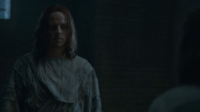 - A man called the Hound. Sandor Clegane. He tried to sell me, but was wounded in a fight. He begged me to kill him, but I wouldn't. I left him in the mountains to die. I wanted him to suffer. I hated him. I hated him. That's not a lie!
- A girl lies to me, to the Many-Faced God, to herself.