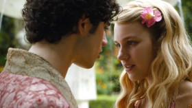 - You are going to be my wife. I am going to be your husband. We're allowed to walk through the gardens together.
- How many other girls have you walked through these gardens?
- I like the way your eyes go squinty when you're jealous.
- They do not go squinty, and you didn't answer the question.