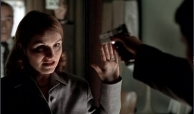 - You have to say something or nothing will happen here! 
- You got 3 seconds: Someone will tell me what I want or... Let's just say that this is not a water pistol! 
- You want all the money! 
- 100 Marks for you, the rest goes in the bag! Hurry up! 
