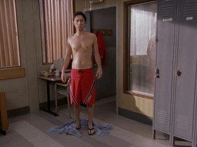 - What? They're my shower shorts.
<...>
- Shower Shorts?
- For the man who has nothing to hide. But still wants to.
