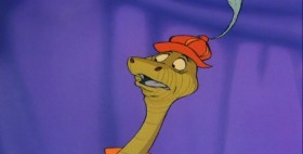 - I wonder. Silly serpent.
- «Silly serpent»?
- Now look here. One more hiss out of you, Hiss, and you are walking to Nottingham.
- Snakes don't walk. They slither.


