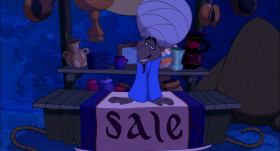 Welcome to Agrabah, city of mystery, of enchantment, and the finest merchandise this side of the river Jordan, on sale today.
