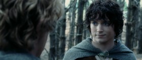 - I wonder if we'll ever be put into songs or tales.
- What? 
- I wonder if people will ever say: «Let's hear about Frodo and the Ring». And they'll say: «Yes! That's one of my favorite stories». «Frodo was really courageous, wasn't he, Dad?» «Yes, my boy. The most famousest of hobbits. And that's saying a lot».
- Well, you've left out one of the chief characters: «Samwise the Brave». I want to hear more about Sam. Frodo wouldn't have got far without Sam.
- Now, Mr. Frodo, you shouldn't make fun. I was being serious.
- So was I.