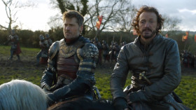 - You have better instincts than any officer in the Lannister army.
- That's like saying I have a bigger cock than anyone in the Unsullied army.