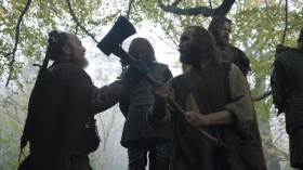 - No, no, no.
- We're not butchers. We hang them.
- Hanging?
- All over in an instant. Where's the punishment in that?
- They die.
- We all bloody die. Except this one here. I'll only gut one of them.