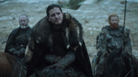 - I keep hearing stories about you, bastard. The way people in the North talk about you, you're the greatest swordsman who ever walked. Maybe you are that good. Maybe not. I don't know if I'd beat you. But I know that my army will beat yours. I have 6,000 men. You have, what, half that? Not even?
- Aye, you have the numbers. Will your men want to fight for you when they hear you wouldn't fight for them?