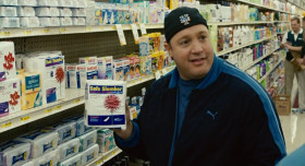 - Think like a gay guy. We're gay, we're gay.
<...>
- What do you got?
- Maxi Pads.
- Now we have vaginas? Put it back.