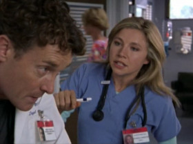 - Is this a good time? I have a teeny-weeny question about Mrs Kahn's necrotizing fasciitis.
- For you, Barbie, anything.
- Super.
- First, an interesting side note. I had my physical last week, and while my cholesterol was low, my blood pressure was through the roof. Needless to say, my physician was stumped. But now, thank God, you've helped to solve that riddle, because the instant I heard your shrill voice whining about a "teeny-weeny problem," it took every ounce of self-restraint I had to keep blood from shooting out my ears.
- In the time it took you to say that, you could have just helped me.
- Well, yes, it does, but here, that's what makes it delicious.