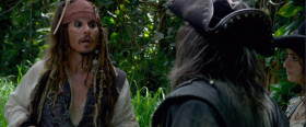 - Now... Before I go just handing them over, I do have one or two conditions.
- Name them.
- Firstly. I'll be having me compass back. No, no, that's secondly. Firstly, upon your word, you will bring no harm to Angelica.
- I'll make no vows to the likes of you, Sparrow. But it costs me nothing to admit... that she was never in harm's way.
- Secondly then, priorly firstly. I will be having me compass back. Please? I do deserve it.