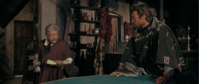 - With all of the trouble we have, all we needed was you! What are you looking for?
- Food and something to drink.
- Water is over there.
- No, no water.
- Eating and drinking and killing. That's all you can do, just like the rest of your kind.
- That's right. By the way, you'll have to mark this up.
- I know, you have no money. After all, you just got into town. But if you don't mind doing a little killing, you will have no trouble finding someone eager to pay you.

