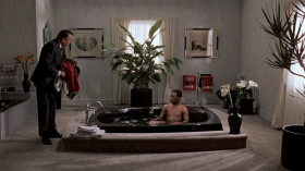 <b>Mortimer Duke:</b> - Valentine very badly wants to take a hot bath and to get into something comfortable. Don't you, Valentine?
<b>Coleman:</b> - Jacuzzi, sir?
<b>Billy Ray Valentine:</b> - You see, man, I knew you all was faggots, man. You'll be Jacuzzi nobody.