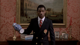 - This is my stuff and my place, huh? I can do what I want with this stuff, right? This is my vase here, right? This is Billy Ray's vase, right? I own this vase. And I can play like Harlem
Globetrotters shit with it, right? Okay, you want Meadowlark Lemon shit, right? Hey, man, I'm sorry about that.
- Perfectly all right, William, it was your vase.
- That's a cheap vase, man. That was a fake, right?
- I think we paid $35,000 for it. But I seem to remember we estimated its value at $50,000 for the insurance company. You see, Mortimer? William has already made us a profit of $15,000.
- You want me to break something else?
- No.