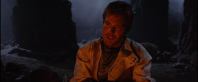 - Υou know the old saying... If at first you don't succeed, try, try again.
- Davidge, you learn this from great Drac teacher, Shismar?
- No, from Mickey Mouse.
- Who?
- Mickey Mous-s-s-se.
- Mickey Mouse.
- Is this great Earthman teacher?
- Yeah. Sort of.