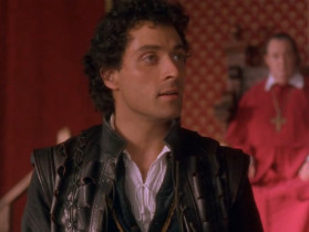 - Stand! Stand! All of you who defiled your sacred marriage beds and declare your sin! Stand up with me! As we stood against our enemies at sea! 
- There. You seee, your Grace? There are: no accomplices. He does this to rescue her from your justice. 
- Then I stand alone for Venice: and for this woman. 
- Arrest the senator. His trial will commence tomorrow. 
- Minister.  Do you wish to speak? I repeat, do you have something to say to this court?
- I am standing. 
